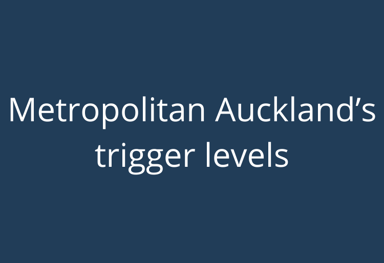 Metropolitan Auckland trigger levels
